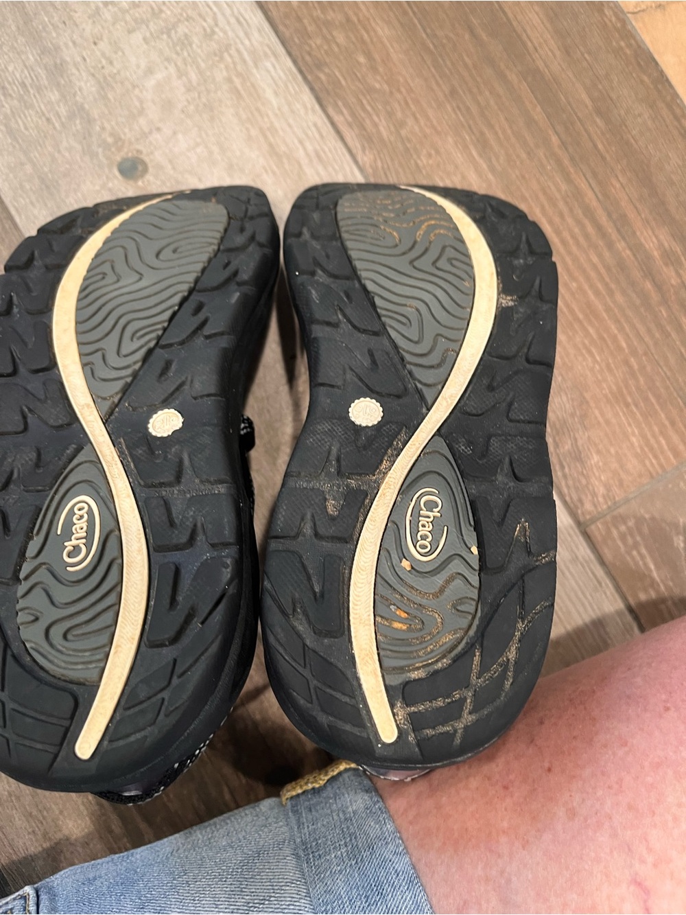 Chaco ZX/3 Womens Sz 7 Shoes Black & Ivory Adjustable Outdoor Hiking Sandals - Picture 6 of 7